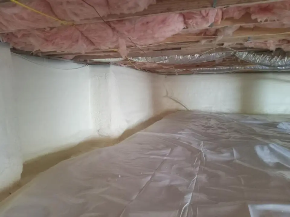 Crawl space encapsulation with closed-cell spray foam for Spray Foam Roofing Repair in Rocklin